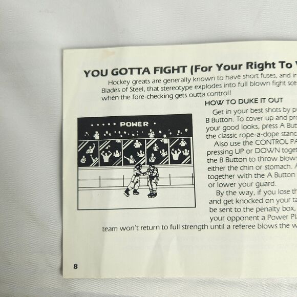 Blades of Steel Instruction Manual Booklet *ONLY* NES Nintendo Entertainment - Picture 7 of 7